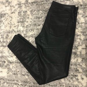 Articles of Society Skinny Black Sheen Pants